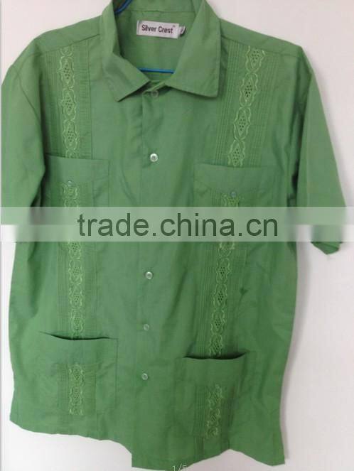 Guayaberas, Traditional Linen Mens Guayabera Shirts Embroidery Guayabera shirts