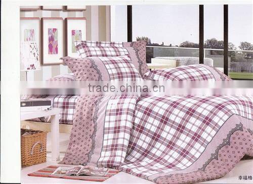 100%polyester disperse printed flower vivid wedding lovers diamond velvet bedding set