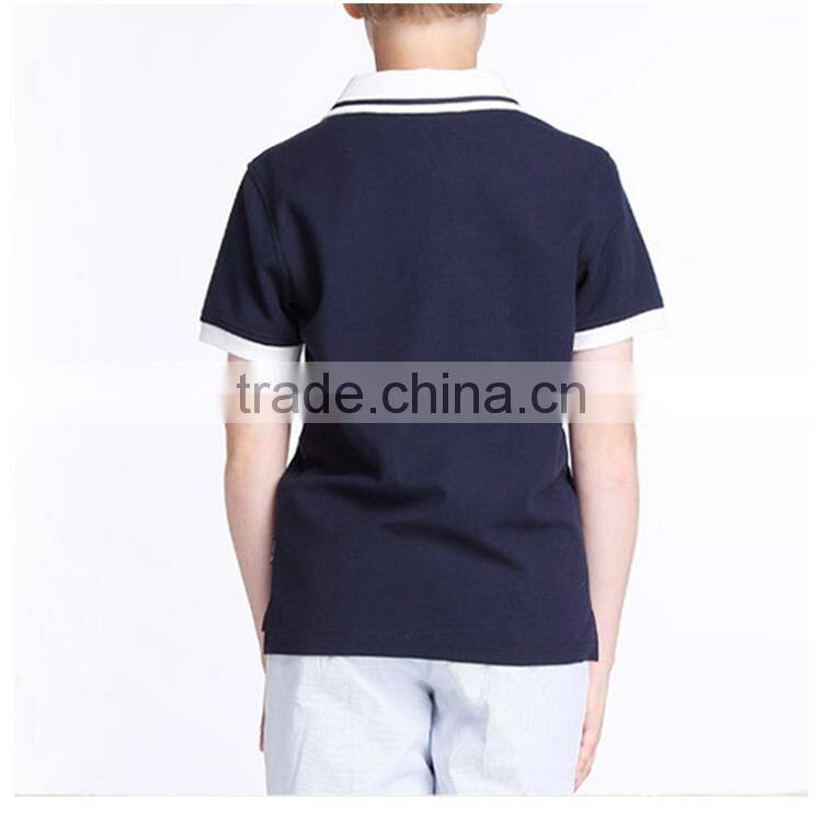 British student boys T-shirt polo shirt, V collar college, short sleeved Sweat can custom