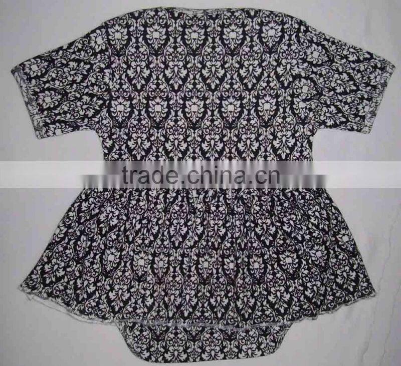 baby romper, Cute design allover printed cotton baby skirt romper