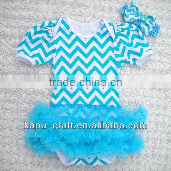 Hot selling christmas chevron romper dress