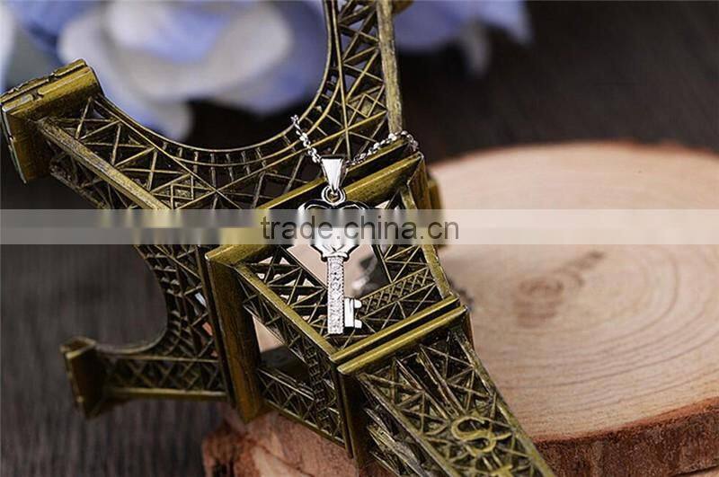 925 Sterling Silve Trendy Heart Shape Key Pendant