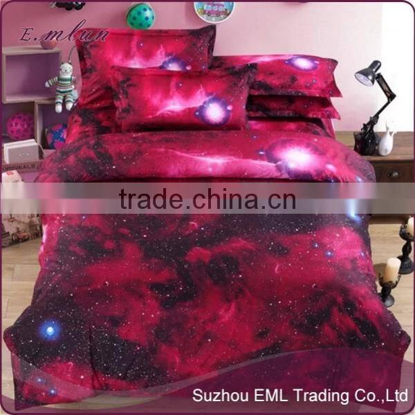 Starry sky fantastic bedclothes bed cover pillow case 3D digital print bedding set