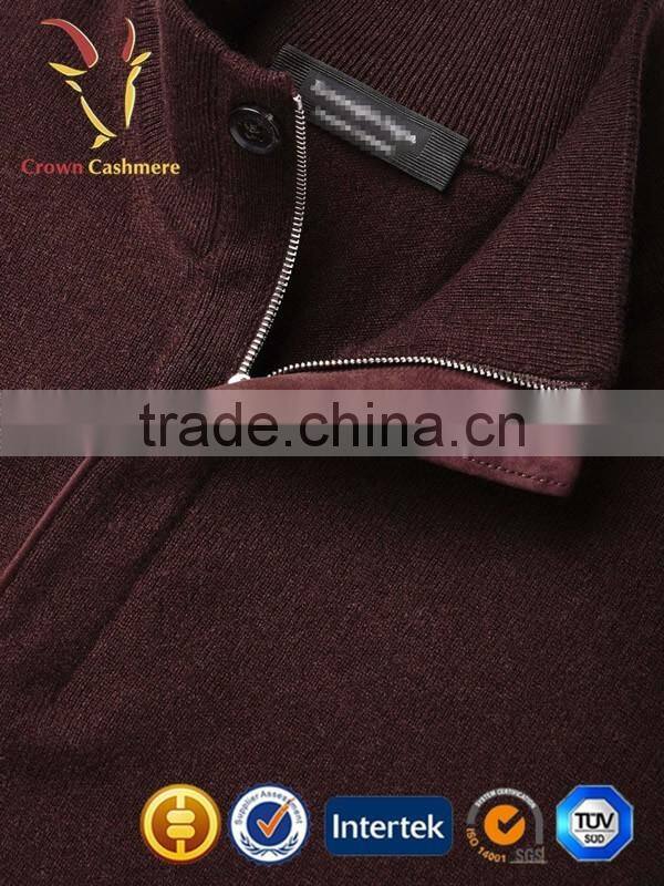 Knitting Pattern Men Cashmere Zipper Up Sweater