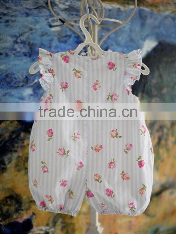Latest designed ruffle vintage floral beautiful baby romper