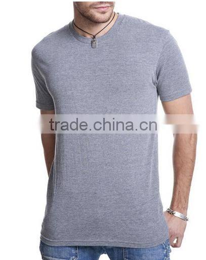 Men Triblend 50% polyester 38% cotton 12% rayon Fitness t shirt