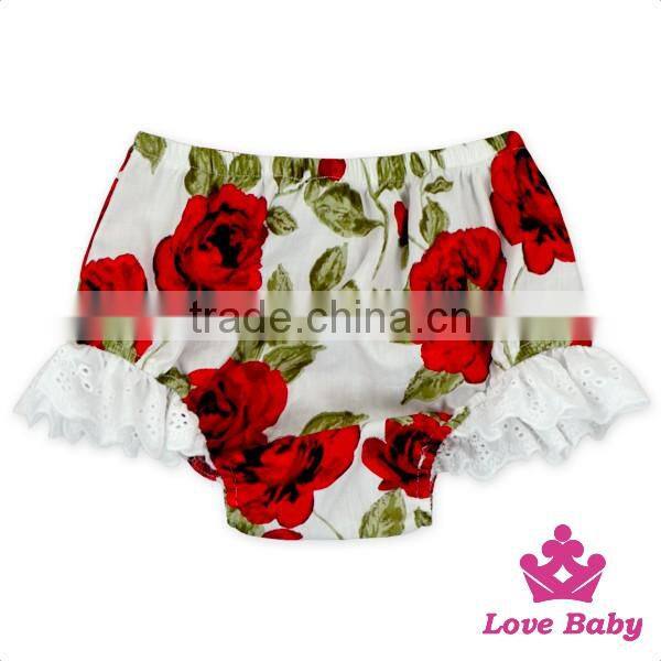 66TQZ460 Lovebaby Fancy Girl Ruffle Short Printed Flowers Pants Suits For Baby Gilrs Wear