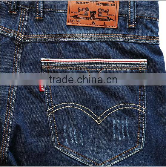 2016 New Model Jeans Pants Trousers For Men With 2 Pockets Leather Lable