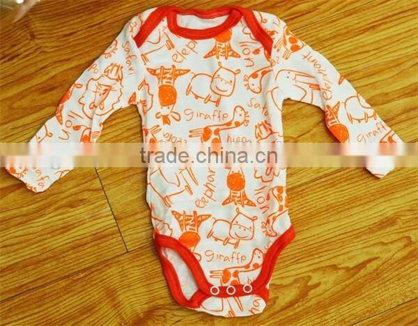 Embroidery & Graphic Long sleevs baby rompers+socks Set