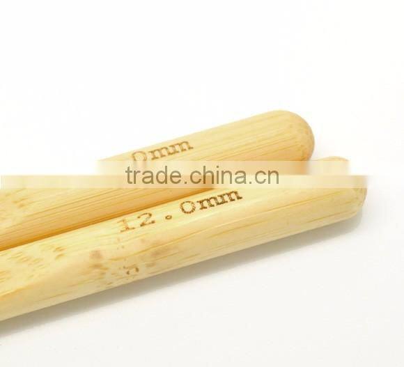 Custom High Quality 15cm 12mm Bamboo Crochet Hooks