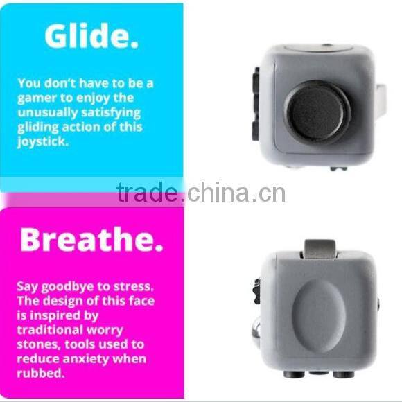2017 factory new toy magic cube stress relief plastic fidget cube