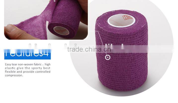 Certificated Non Woven Colorful Self Adhesive Elastic Bandage For People And Pet Use