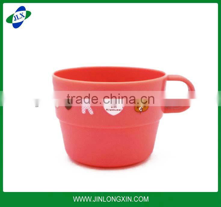 plastic flower cup red cute bottle cup for kids