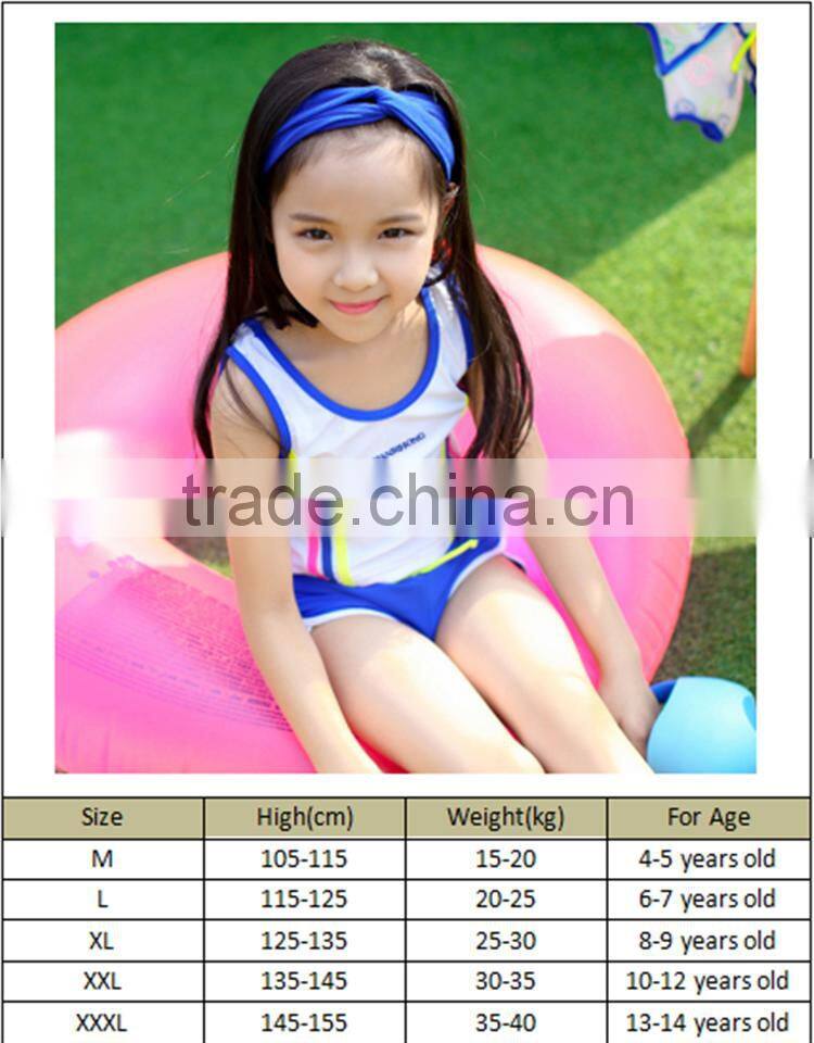 2017 childern girl anti-UV swim wear child baby sunblock beachwear