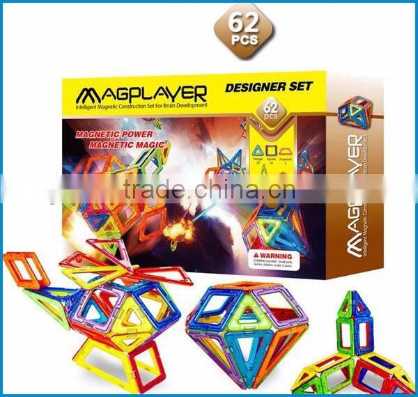 Intelligent magnetic construction set toys for brain development