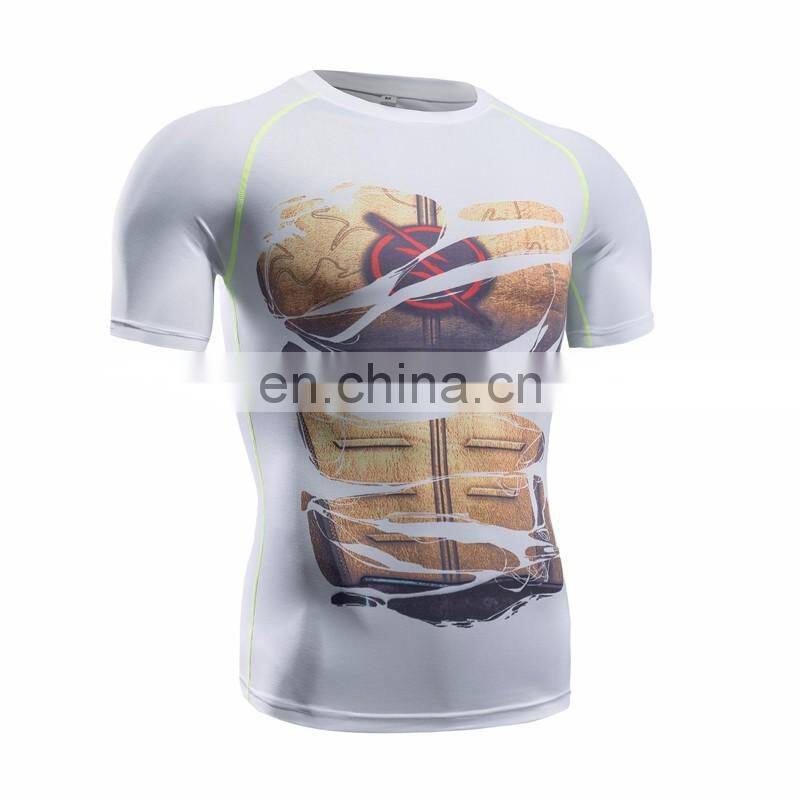 Hot selling short sleeves compression sports tight wear for men