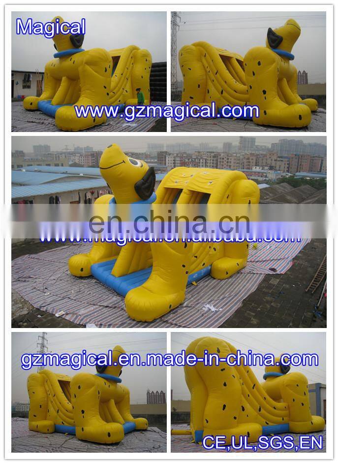 Exciting commercial rent double giant inflatable dry slide for adult