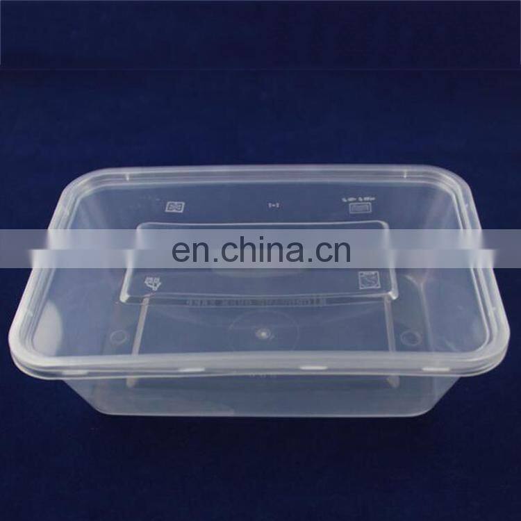 Safe food grade plastic disposable custom plastic microwave safe PP packaging boxes pp food box