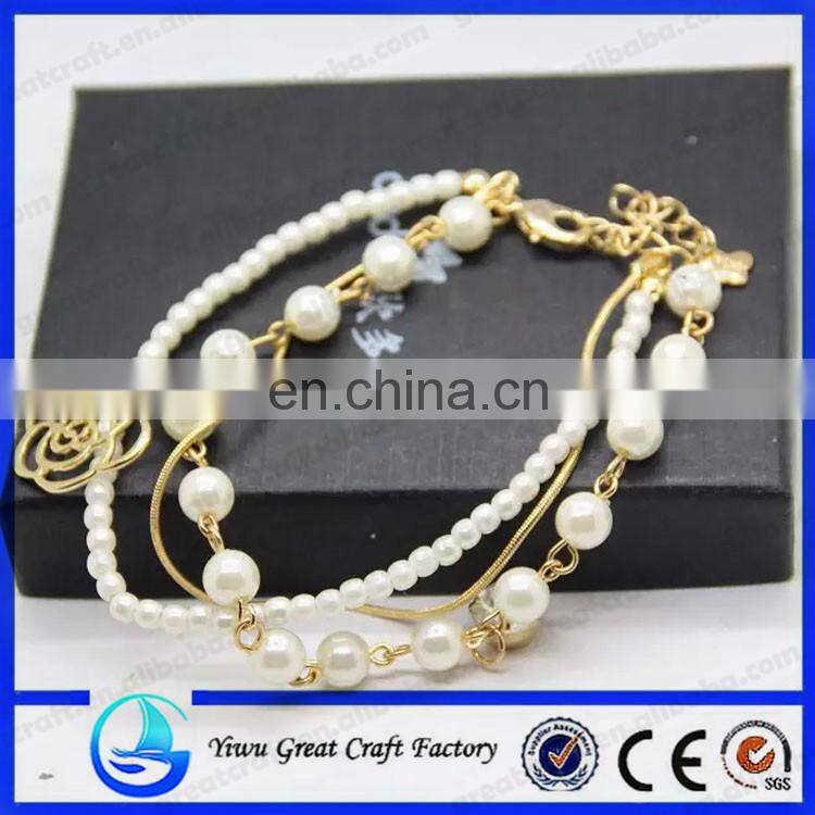 beads compound with alloy chain hand chain pendants bracelet hand made