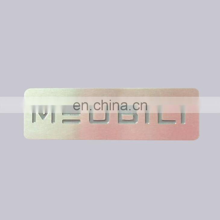 Top Quality OEM Items Glued Type Rectangle Shape Color Filled Logo Letter Custom Metal Etching Nameplate