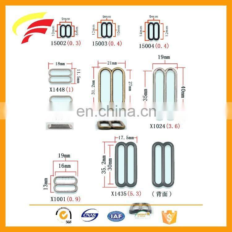 zinc alloy 8 shape tri-glide adjustable slider buckle for swimwear
