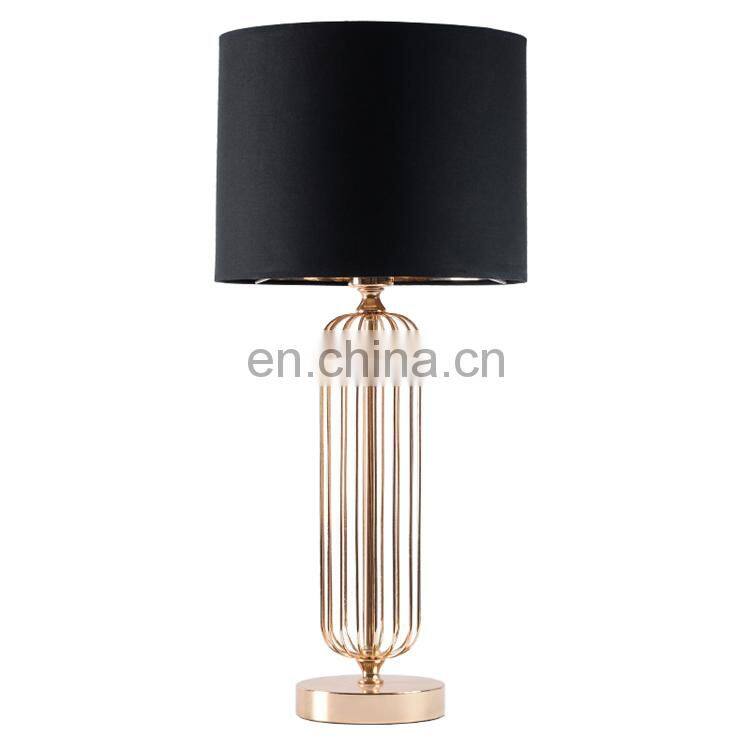 Good choose cheap price custom luxury gold bedside metal desk lights for hotel decor