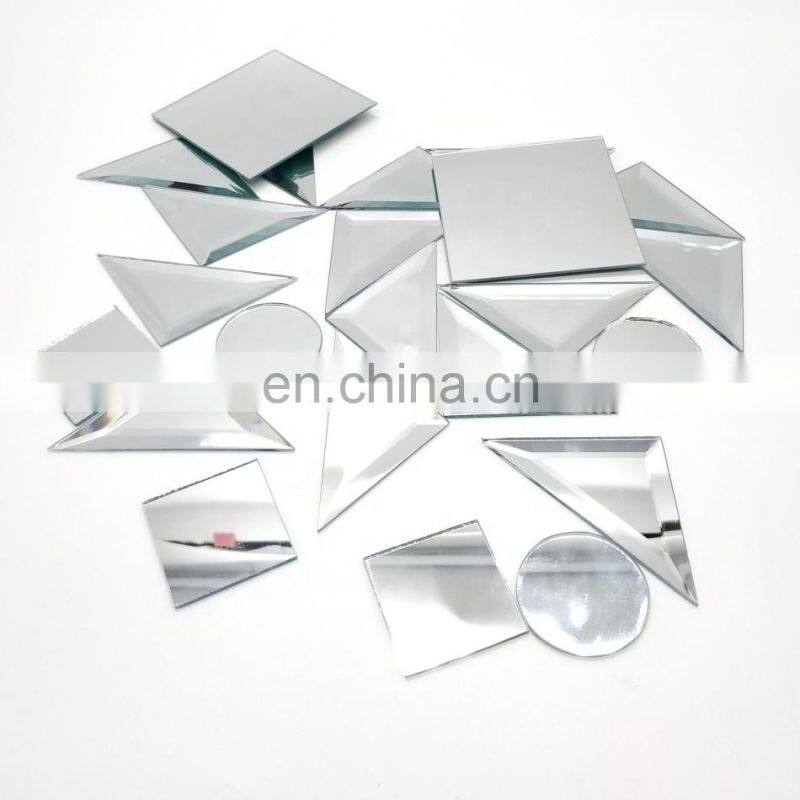 Wholesale Small Craft Mirror Silver Coated Square Mirror Glass Tiles