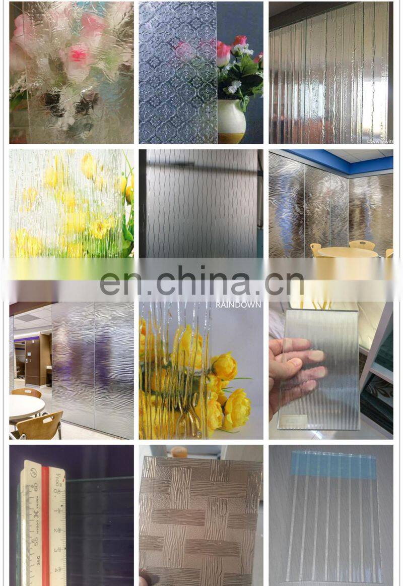 China high quality textured glass panel for division wall