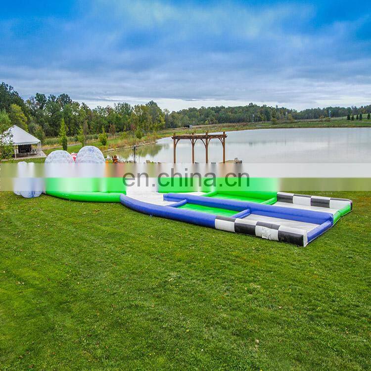 China Manufacturer Pvc Material Amusement Park Interactive Commercial Outdoor Sport Racingg Games Go Kart Inflatable Track Race
