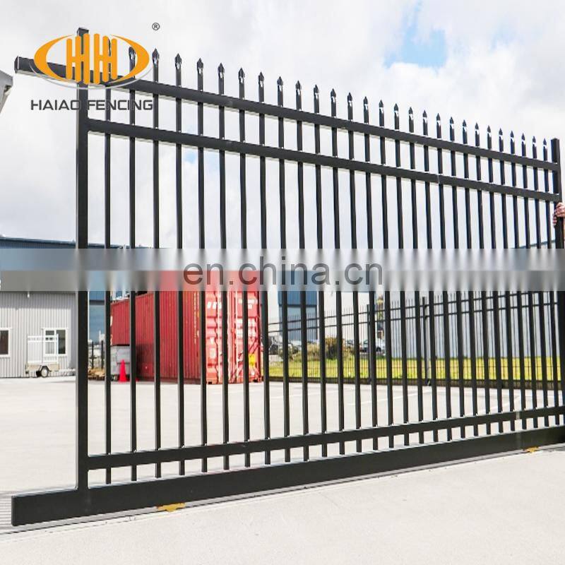 Cost - effective galvanized & black powder coating iron gates sliding prices
