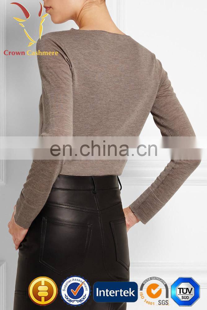 Cashmere/Cashmere Wool Blended Sweater Lady Pullover Sweater