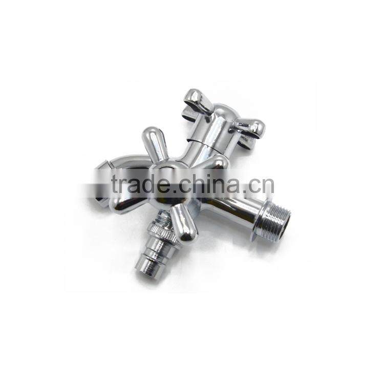 3 way double spout handle washing machine faucet with dual handle