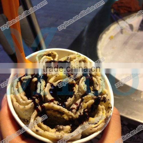 Thialand Roll Fry Ice Cream Machine Double Pan Thailand Stir Fried Ice Cream Machine China Factory Supply Fry Ice Cream Machine