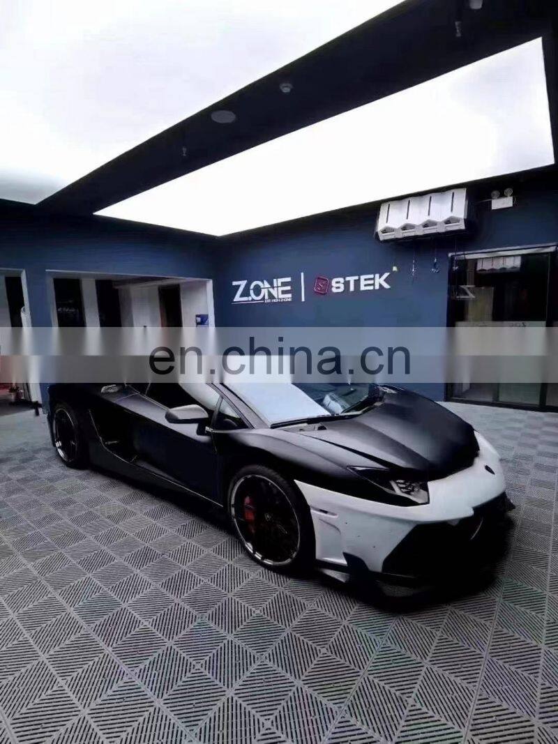 Runde Half Carbon Fiber DMC Style Front Bumper Rear Bumper Rear Lip Spoiler For Lamborghini Aventador LP700 LP720 Body Kit