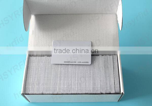 Factory alibaba smart security management RFID customized thickness blank plastic card for RFID system