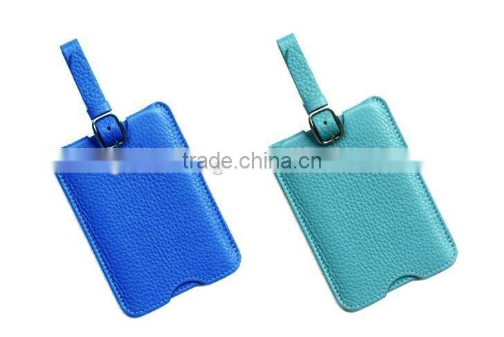 colorful rectangle genuine leather airplane luggage tags travel luggage accessories