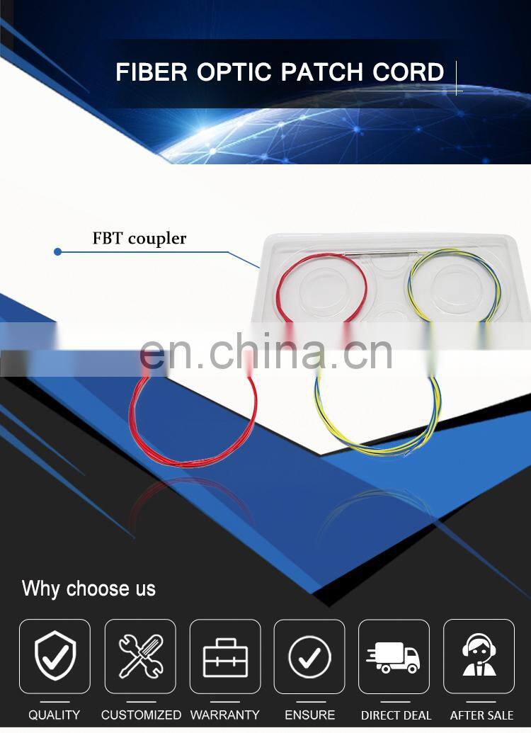 50/50 20/80 Splitting Ratio Mini Type Fiber Optic 1X2 Fbt Coupler Value Splitter coupler FBT