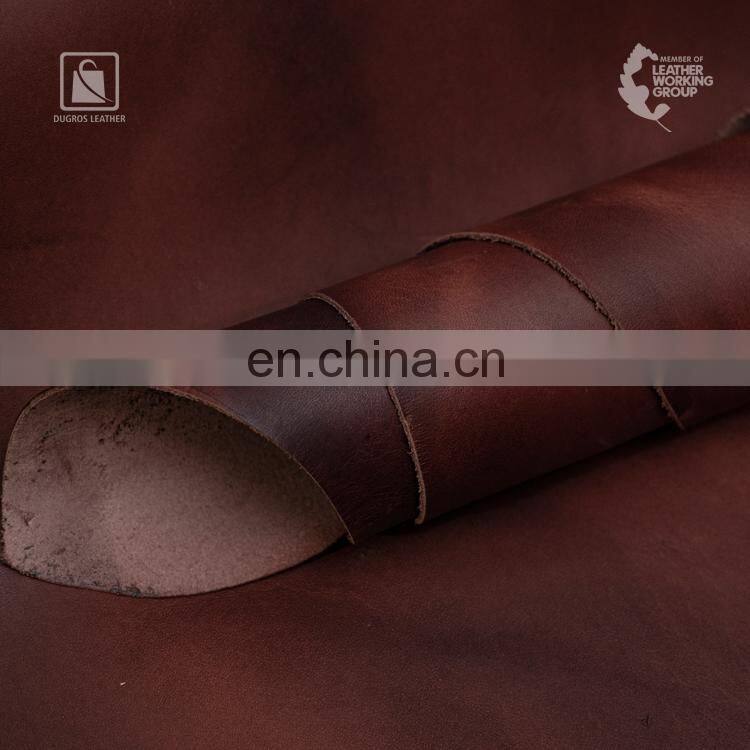 Exhibiting Highest Standard Vegetable Tanned 1.3 mm Thickness Cow Full Grain Genuine Leather