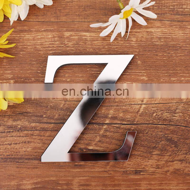 English letters Acrylic Mirror 3D DIY wall stickers home Modern personality Home English Sticker