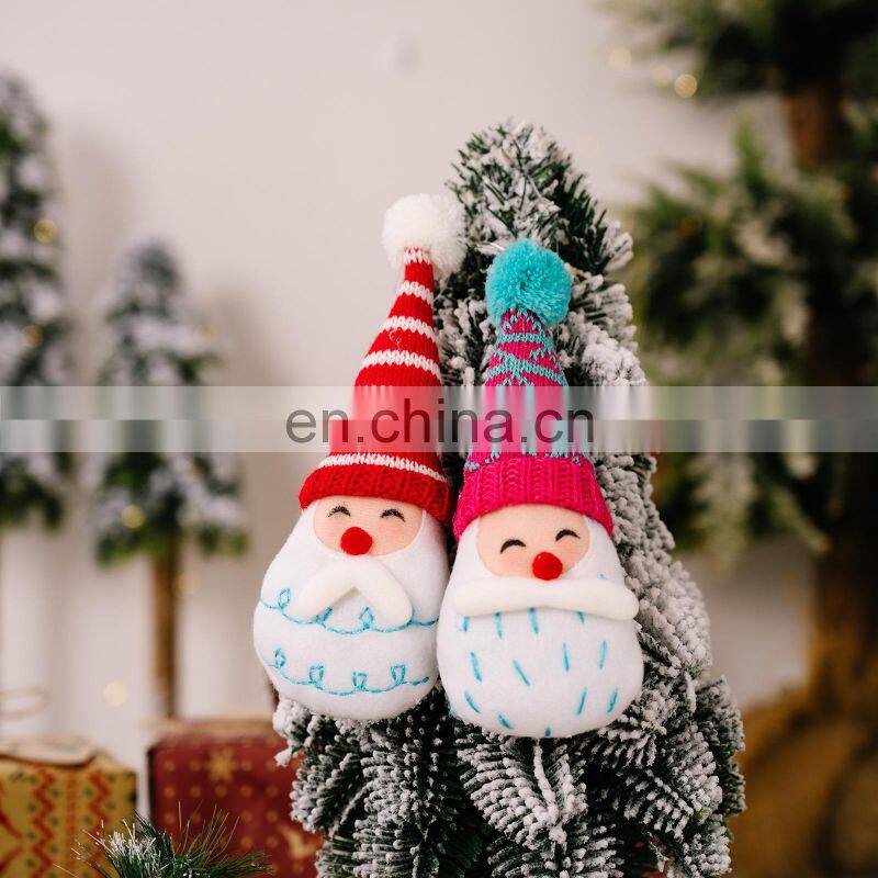 Christmas Tree Decoration Knitted Hat Faceless Forest Santa Doll Pendant Xmas Gift Navidad 2023 Christmas Decoration for Home