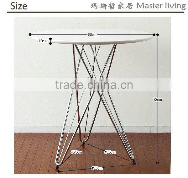 MDF top Living room coffee table wire leg table