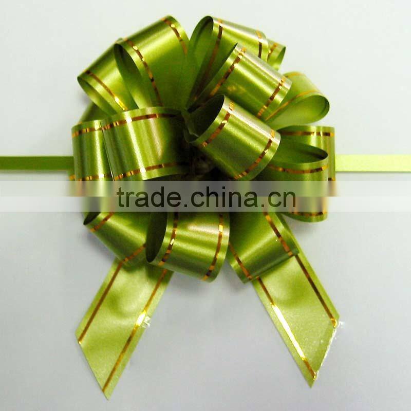 Laminated Hongkong Pull Ribbon Bow For Wrapping Christmas Tree/Birthday Cake/Wedding Car