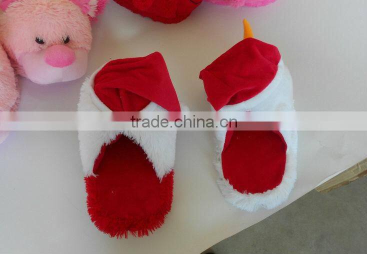 Chrismas plush slipper/ plush animal slippers/plush indoor animal slippers