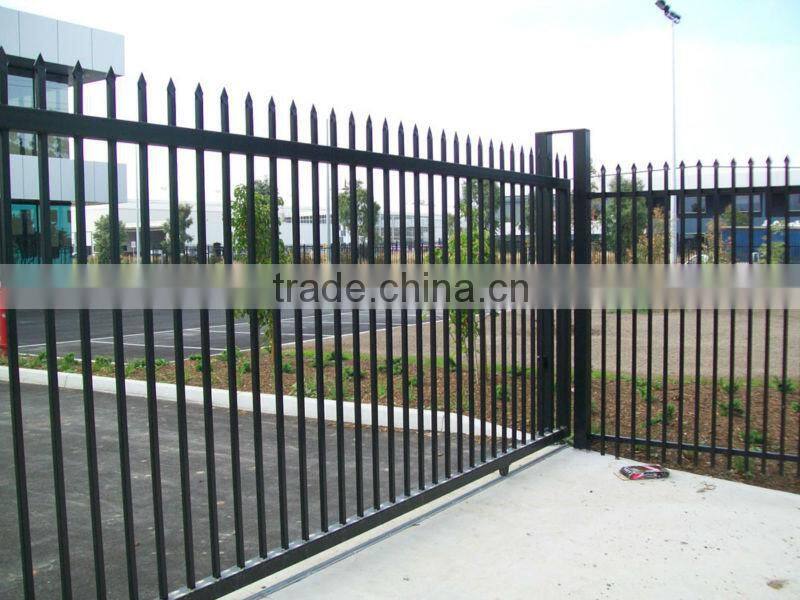 Commercial properties pressed spear top tubular fence for Australia market