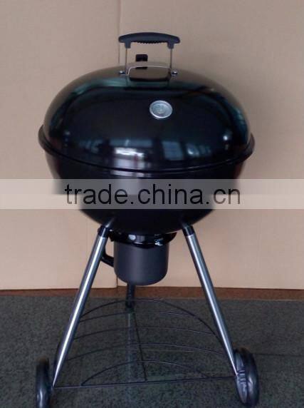 Outdoor and Indoor BBQ Charcoal Grill with black enamelled