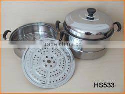 HS533 2 Layers Stainless Steel Steamer Pot