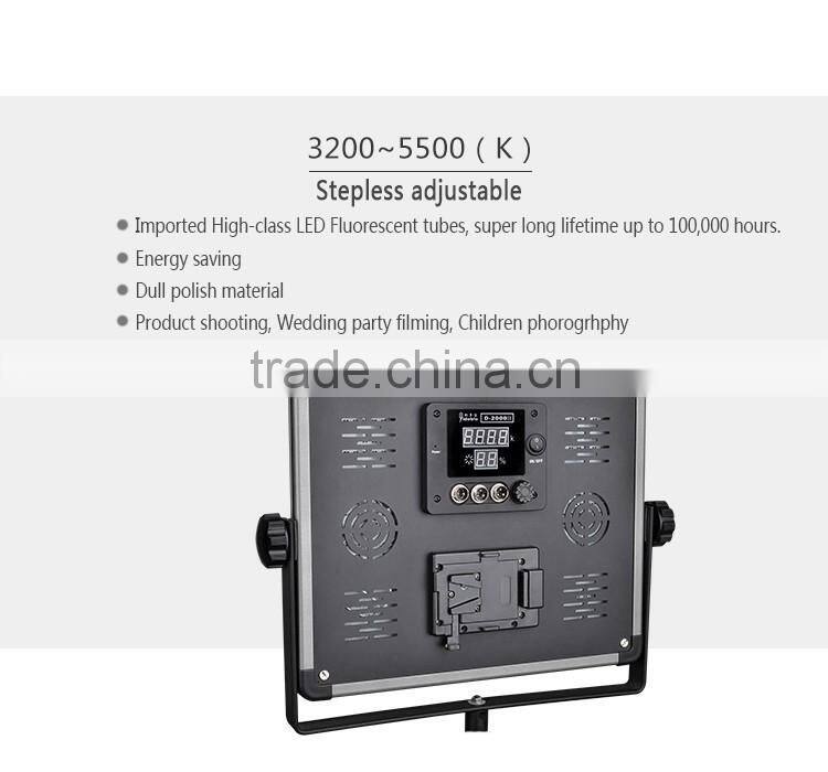 Bi-color LED Photography Lighting Panel and Light Stand Photo Studio Video Film Light with barndoors