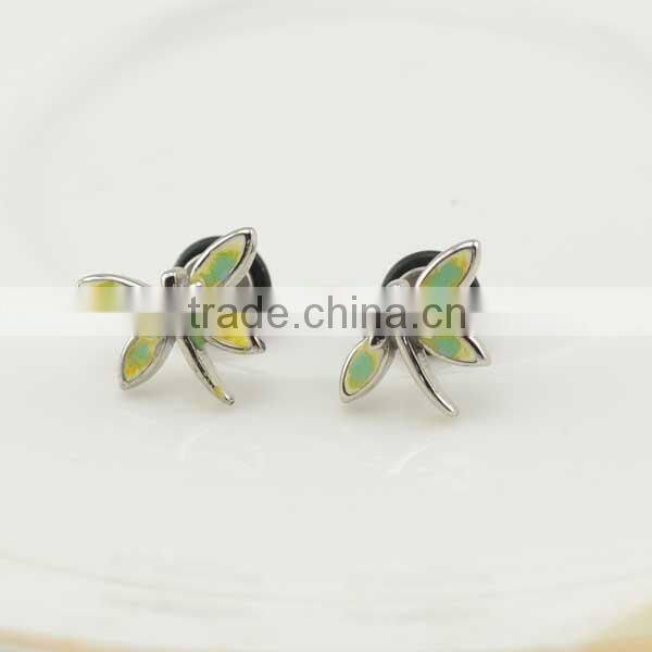 wholesale cheap surgical steel dragonfly stud earrings