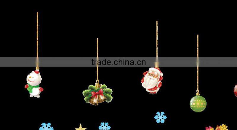 ALFOERVER shop window pvc christmas wall sticker,christmas wall decals