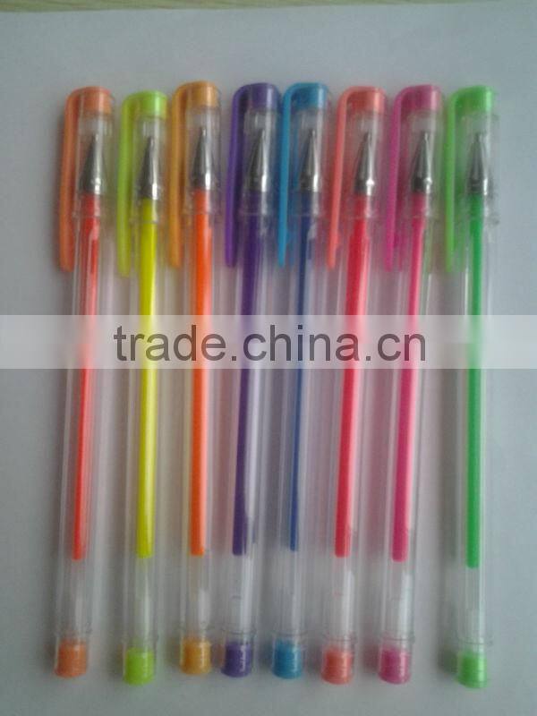 China supplier 100 highlighter gel pen that write on paper
